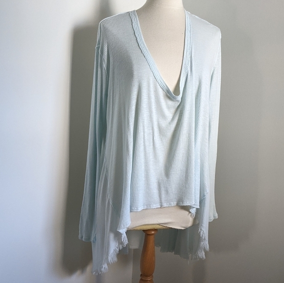 NWT We The Free Bleached Blue TT Special Tee Shirt Tunic L - Picture 5 of 16